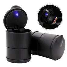 Load image into Gallery viewer, LED Smoke Car Ashtray Garbage Coin Storage Cup Container Cigar Ash Tray Automatic Light Indicator Ashtray Car Cup Holder
