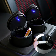 Load image into Gallery viewer, LED Smoke Car Ashtray Garbage Coin Storage Cup Container Cigar Ash Tray Automatic Light Indicator Ashtray Car Cup Holder
