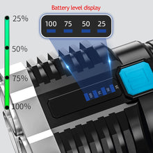 Load image into Gallery viewer, Multi-function Portable 4LED Super Bright Flashlight Mini Lamp USB Rechargeable Long-range Spotlight Display COB LED Flashlight
