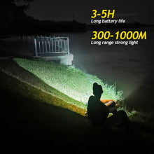Load image into Gallery viewer, 5 LED Super Bright Flashlight Multi-function Rechargeable Outdoor Waterproof Led Long-range Spotlight Battery Display COB Light

