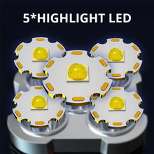 Load image into Gallery viewer, 5 LED Super Bright Flashlight Multi-function Rechargeable Outdoor Waterproof Led Long-range Spotlight Battery Display COB Light
