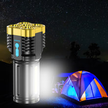 Load image into Gallery viewer, USB Rechargeable 6LED Flashlight LED Torch High Brightness Power Display Emergency Powerful Long Range Flashlight for Outdoor
