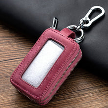 Load image into Gallery viewer, Multifunctional Double Zipper Genuine Leather Key Wallets Car Key Cover Key Case Key Bag Housekeeper Key Holders Cars Accessories
