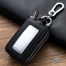 Load image into Gallery viewer, Multifunctional Double Zipper Genuine Leather Key Wallets Car Key Cover Key Case Key Bag Housekeeper Key Holders Cars Accessories
