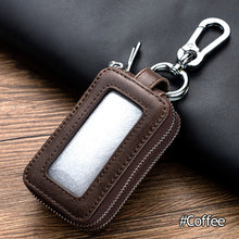 Load image into Gallery viewer, Multifunctional Double Zipper Genuine Leather Key Wallets Car Key Cover Key Case Key Bag Housekeeper Key Holders Cars Accessories

