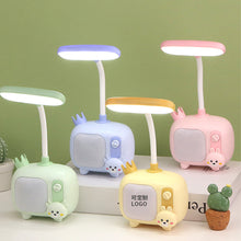 Load image into Gallery viewer, Cartoon USB Rechargeable Table Lamp Dual Light LED Lamp Student Kids Bedroom Reading Desk Lamp Night Light

