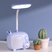 Load image into Gallery viewer, Cartoon USB Rechargeable Table Lamp Dual Light LED Lamp Student Kids Bedroom Reading Desk Lamp Night Light
