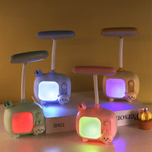 Load image into Gallery viewer, Cartoon USB Rechargeable Table Lamp Dual Light LED Lamp Student Kids Bedroom Reading Desk Lamp Night Light
