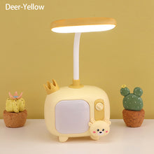 Load image into Gallery viewer, Cartoon USB Rechargeable Table Lamp Dual Light LED Lamp Student Kids Bedroom Reading Desk Lamp Night Light
