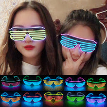 Load image into Gallery viewer, LED Glasses Light Up Shades Flashing Luminous Rave Night Christmas Activities Wedding Birthday Party Decoration
