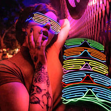 Load image into Gallery viewer, LED Glasses Light Up Shades Flashing Luminous Rave Night Christmas Activities Wedding Birthday Party Decoration
