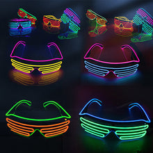 Load image into Gallery viewer, LED Glasses Light Up Shades Flashing Luminous Rave Night Christmas Activities Wedding Birthday Party Decoration
