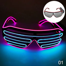 Load image into Gallery viewer, LED Glasses Light Up Shades Flashing Luminous Rave Night Christmas Activities Wedding Birthday Party Decoration
