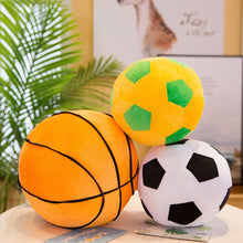 Load image into Gallery viewer, Imitation Football Basketball Plush Pillow Kids Stuffed Plush Toys Simulation Ball Early Education Toy For Boys&amp;Girls
