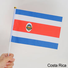 Load image into Gallery viewer, 10Pcs 14x21cm World Cup Hand Flag Small Qatar Flag with Plastic Flagpoles Federation National Flag

