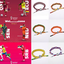 Load image into Gallery viewer, 2022 World Cup National Flag Wristband Woven Wrist Band Cuff Bracelet Sports Casual Bangle Bracelet Party Decoration Supplies
