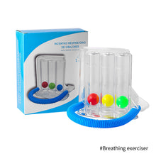 Load image into Gallery viewer, Three Ball Breathing Trainer Vital Capacity Slow Resistance Lung Trainer Exerciser Spirometer Personal Measurement System
