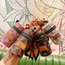 Load image into Gallery viewer, Creative Mini Portable Fashionable Lipstick Bag Convenient Lipstick Scarf Old Flower Mouth Red Packet Key Buckle Pendant
