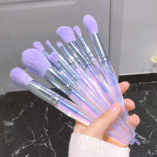 Load image into Gallery viewer, 10pcs Professional Makeup Brush Convenient Set Eye Shadow Eyebrow Brush Facial Makeup Powder Foundation Highlighter Eyebrow Brush
