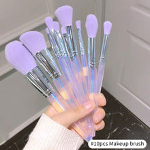 Load image into Gallery viewer, 10pcs Professional Makeup Brush Convenient Set Eye Shadow Eyebrow Brush Facial Makeup Powder Foundation Highlighter Eyebrow Brush
