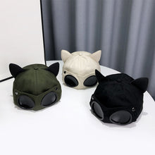 Load image into Gallery viewer, Reverse Glasses Cap Fashion Personality Baseball Cap Cute Ear Cap Adjustable Cotton Casual Cap Outdoor Sun Hat
