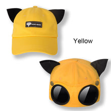Load image into Gallery viewer, Reverse Glasses Cap Fashion Personality Baseball Cap Cute Ear Cap Adjustable Cotton Casual Cap Outdoor Sun Hat

