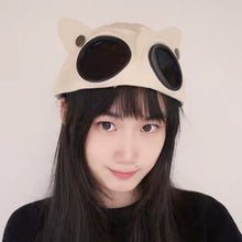 Load image into Gallery viewer, Reverse Glasses Cap Fashion Personality Baseball Cap Cute Ear Cap Adjustable Cotton Casual Cap Outdoor Sun Hat
