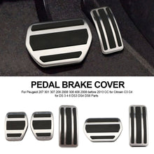 Load image into Gallery viewer, 2Pcs/3Pcs Stainless Steel Car Pedals Pads for Peugeot 207 301 307 208 2008 308 408 2008 before 2013 CC for Citroen C3 C4 for DS 3 4 6 DS3 DS4 DS6 Parts
