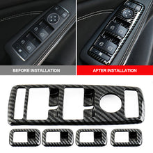 Load image into Gallery viewer, 5Pcs Carbon Fiber Car Window Lift Button Frame Stickers For Mercedes Benz A B C E GLE GLA CLA GLK Class W176 W204 W212 W166 W218
