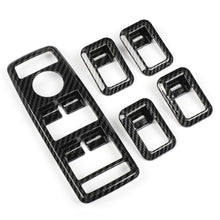 Load image into Gallery viewer, 5Pcs Carbon Fiber Car Window Lift Button Frame Stickers For Mercedes Benz A B C E GLE GLA CLA GLK Class W176 W204 W212 W166 W218
