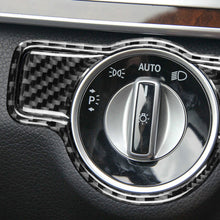 Load image into Gallery viewer, Carbon Fiber Headlight Switch Stickers Trim Car Cover For Mercedes Benz A B C E G Class CLA GLA GLE GLK GL W207 Accessories
