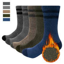 Load image into Gallery viewer, 5 Pairs/Pack Mens Moisture Wicking Mid Calf Thermal Work Boot Sports Hiking Socks For Riding Hiking Running
