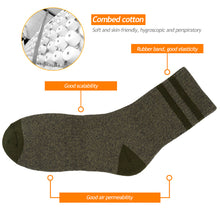 Load image into Gallery viewer, 5 Pairs/Pack Mens Moisture Wicking Mid Calf Thermal Work Boot Sports Hiking Socks For Riding Hiking Running
