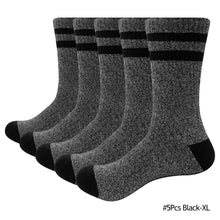 Load image into Gallery viewer, 5 Pairs/Pack Mens Moisture Wicking Mid Calf Thermal Work Boot Sports Hiking Socks For Riding Hiking Running
