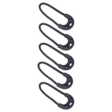 Load image into Gallery viewer, 5/10PCs Outdoor Travel EDC MultiPurpose Zipper Rope Black Camping Equipment Anti-theft Zipper Longer Tail Rope Bags Clip Buckle
