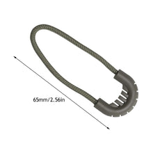 Load image into Gallery viewer, 5/10PCs Outdoor Travel EDC MultiPurpose Zipper Rope Black Camping Equipment Anti-theft Zipper Longer Tail Rope Bags Clip Buckle
