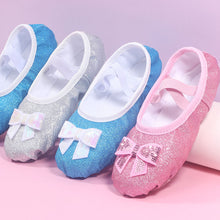 Load image into Gallery viewer, Girls Ballet Shoes Kids Dance Slippers Professional Canvas Soft Sole Shiny Ballet Dance Girls Female Ballet Yoga Gym Dance Shoes
