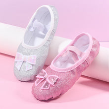 Load image into Gallery viewer, Girls Ballet Shoes Kids Dance Slippers Professional Canvas Soft Sole Shiny Ballet Dance Girls Female Ballet Yoga Gym Dance Shoes
