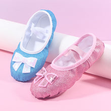 Load image into Gallery viewer, Girls Ballet Shoes Kids Dance Slippers Professional Canvas Soft Sole Shiny Ballet Dance Girls Female Ballet Yoga Gym Dance Shoes
