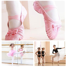 Load image into Gallery viewer, Girls Ballet Shoes Kids Dance Slippers Professional Canvas Soft Sole Shiny Ballet Dance Girls Female Ballet Yoga Gym Dance Shoes
