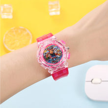 Load image into Gallery viewer, Cartoon Children Watch Colorful LED Light Flashing Watch Fashion Creative Wristwatch for Boys and Girls
