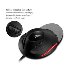 Load image into Gallery viewer, T-30 Wired Optical Mouse Vertical Mouse USB Wired Gaming Mouse 6 Keys Ergonomic Mice with 4 Adjustable DPI for PC Laptop
