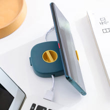 Load image into Gallery viewer, Cable Organizer Rotating Winder Plastic Box Portable Phone Holder Stand Earphone Cord Storage Case
