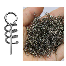 Load image into Gallery viewer, 20/50/100pcs/Lot Spring Lock Pin Crank Hook Fishing Connector Stainless Steel Swivels&amp;Snap Soft Bait Accessories
