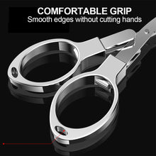 Load image into Gallery viewer, Portable Folding Scissors Safe Keychain Trip Scissors Cutter Safety Portable Travel Trip Scissors Used For Home Office Fishing
