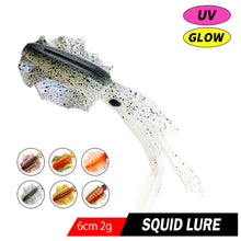 Load image into Gallery viewer, Soft Squid Fishing Trolling Lure Luminous UV Squid Jig For Sea Fishing Boat Fishing Wobblers Bait Rockfishing
