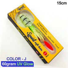 Load image into Gallery viewer, Soft Squid Fishing Trolling Lure Luminous UV Squid Jig For Sea Fishing Boat Fishing Wobblers Bait Rockfishing
