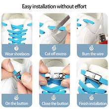 Load image into Gallery viewer, 6MM/8MM No Tie Shoe laces Press Lock Shoelaces Without Ties Elastic Laces Sneaker Kids Adult Widened Flat Shoelace For Shoes
