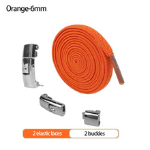 Load image into Gallery viewer, 6MM/8MM No Tie Shoe laces Press Lock Shoelaces Without Ties Elastic Laces Sneaker Kids Adult Widened Flat Shoelace For Shoes
