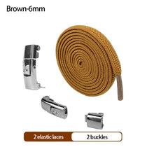 Load image into Gallery viewer, 6MM/8MM No Tie Shoe laces Press Lock Shoelaces Without Ties Elastic Laces Sneaker Kids Adult Widened Flat Shoelace For Shoes
